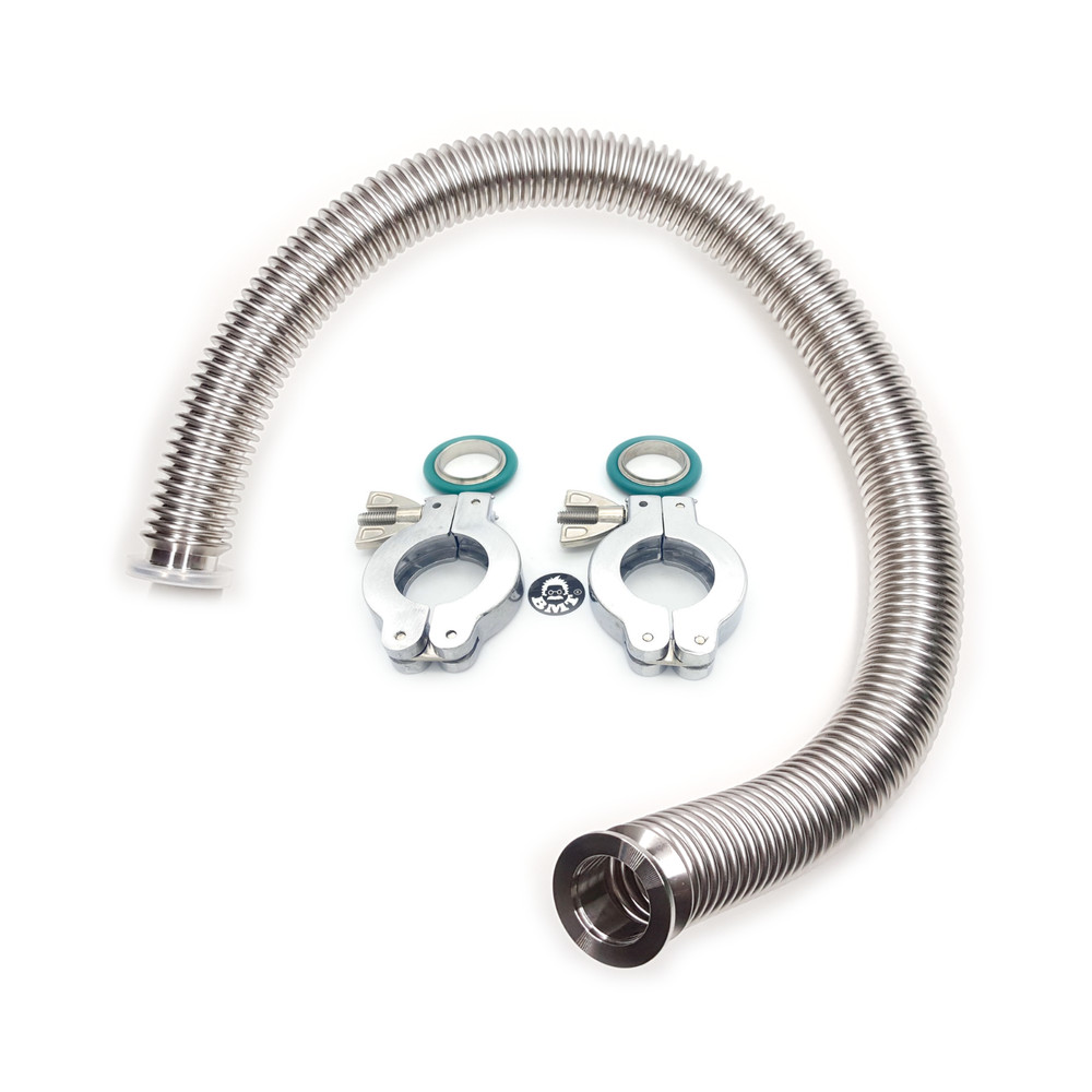 bmotiontech KF25 bellow corrugated hose vacuum coupling w/ clamp sets 0.1m to 4m
