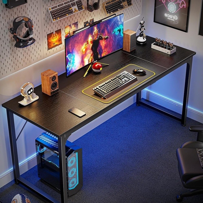 Spacious Modern Desk Home Office Gaming Study Durable Sturdy Workspace New