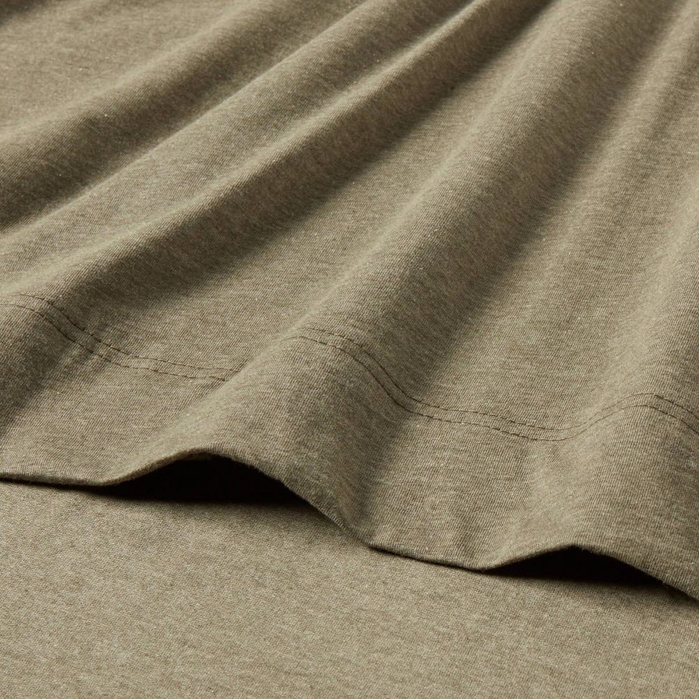 Twin Cotton Jersey Sheet Set Heather Green - Threshold: Includes 1 Pillowcase,