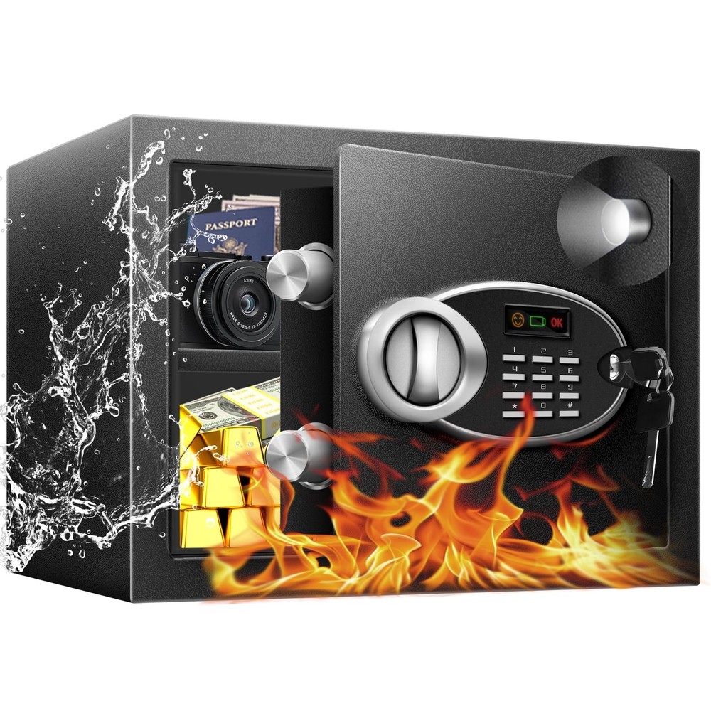 1.8 Cu Ft Safe Box Fireproof Waterproof for Documents - Steel Security Personal