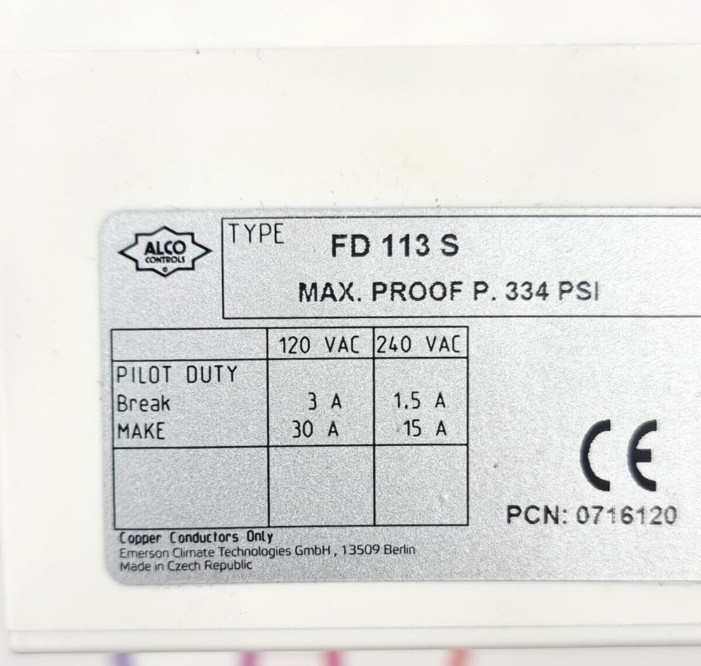 EMERSON ALCO FD113S Differential Pressure Controls
