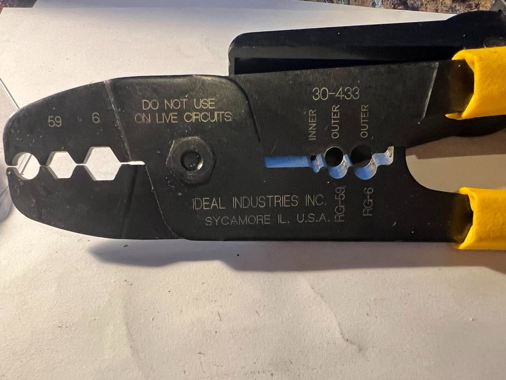 IDEAL 45-165 Data/Phone Cable Stripper and 30-433F Coax Strip Crimp Tool