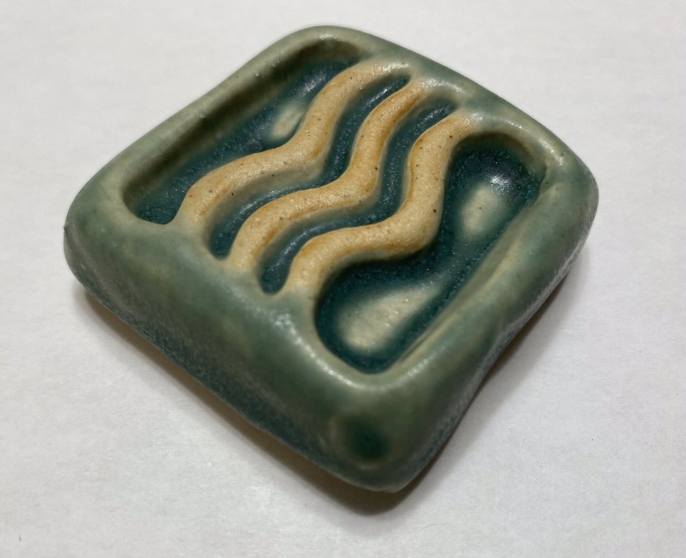 Waves 2x2" Stoneware Art Tile By Gretchen Kramp