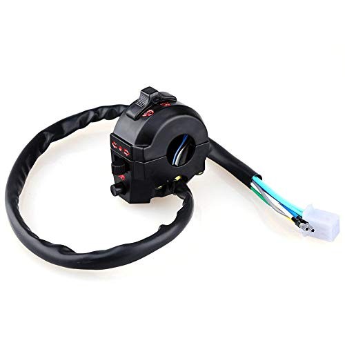 Motorcycle Handlebar Switch, 12V DC Universal 7/8" Left Side Motorcycle