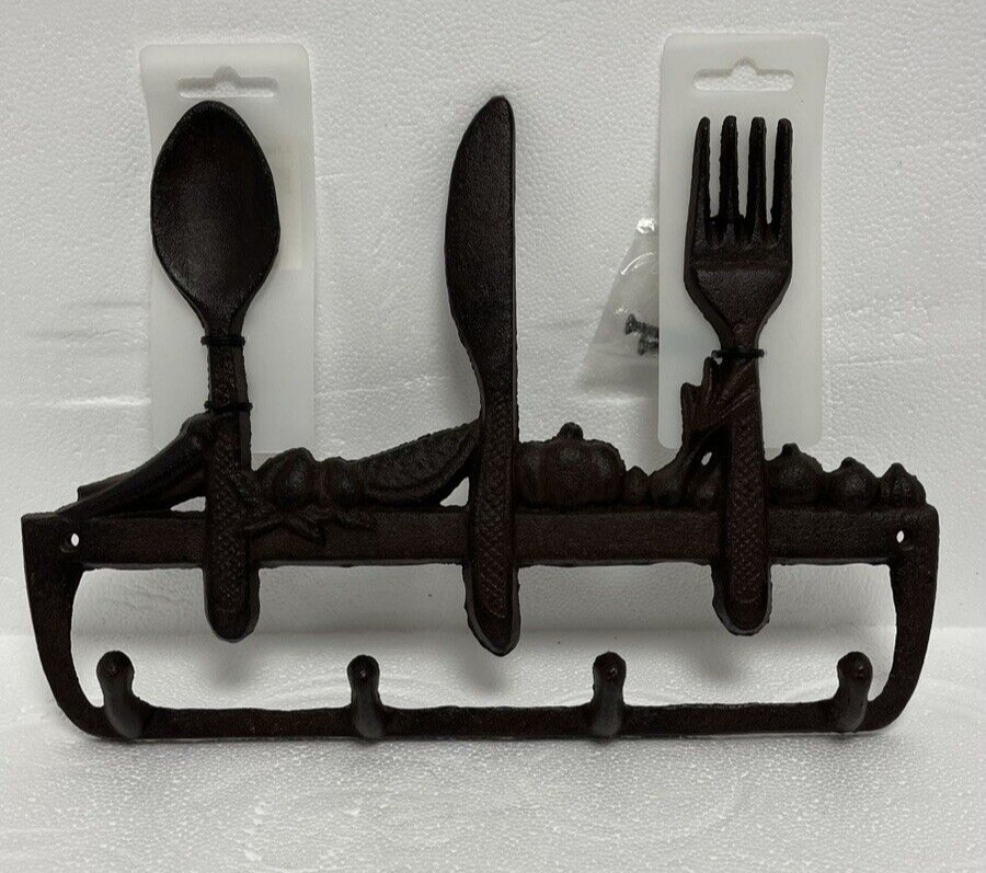 Cast Iron Kitchen Hanger - Fork, Knife, Spoon