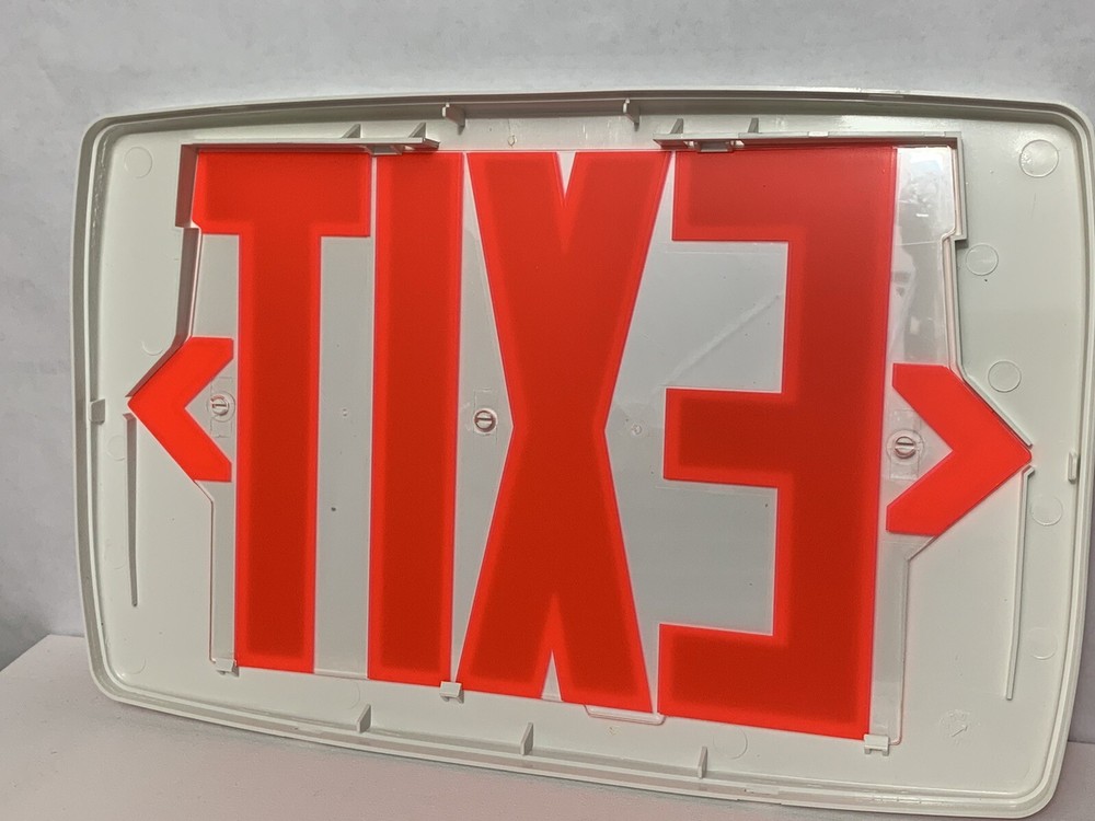Red Exit Snap In Replacement Plastic Cover for Lithonia Quantum Series Signs