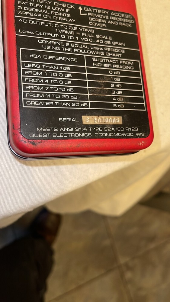 Quest sound level meter