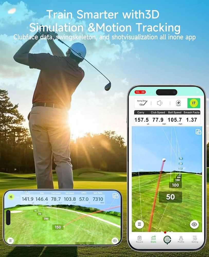 Portable Golf Launch Monitor for Golf Swing Analysis Tracker & Swing Analyzer
