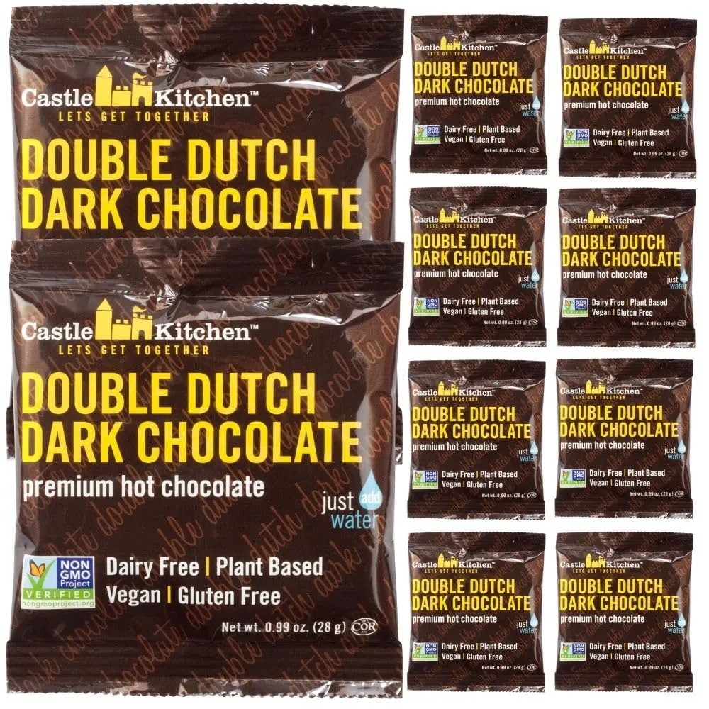 Castle Kitchen Hot Chocolate Packets, 1oz Single Serve Mix (10 Pack) Rich &