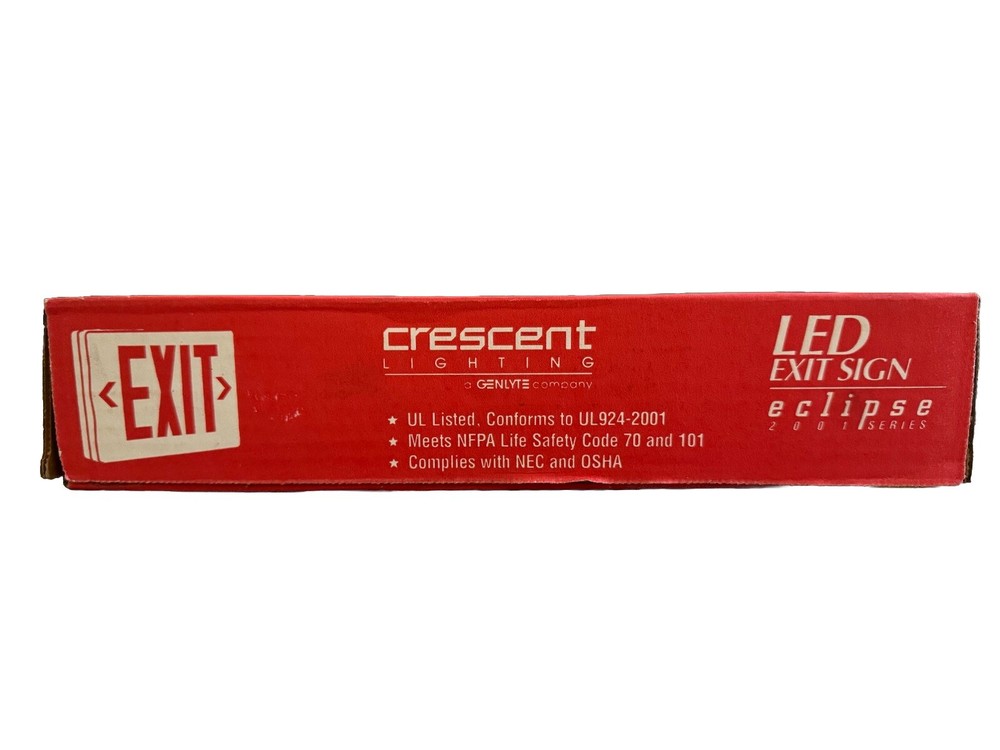 Crescent Lighting LED Exit Sign Eclipse 2001 Series