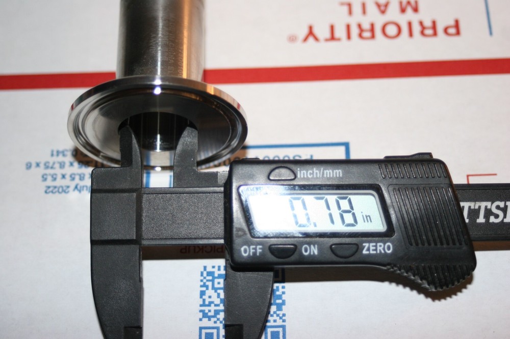 1" SANITARY CLAMP TYPE 6.5" LONG SS Coupling / Stub Fitting