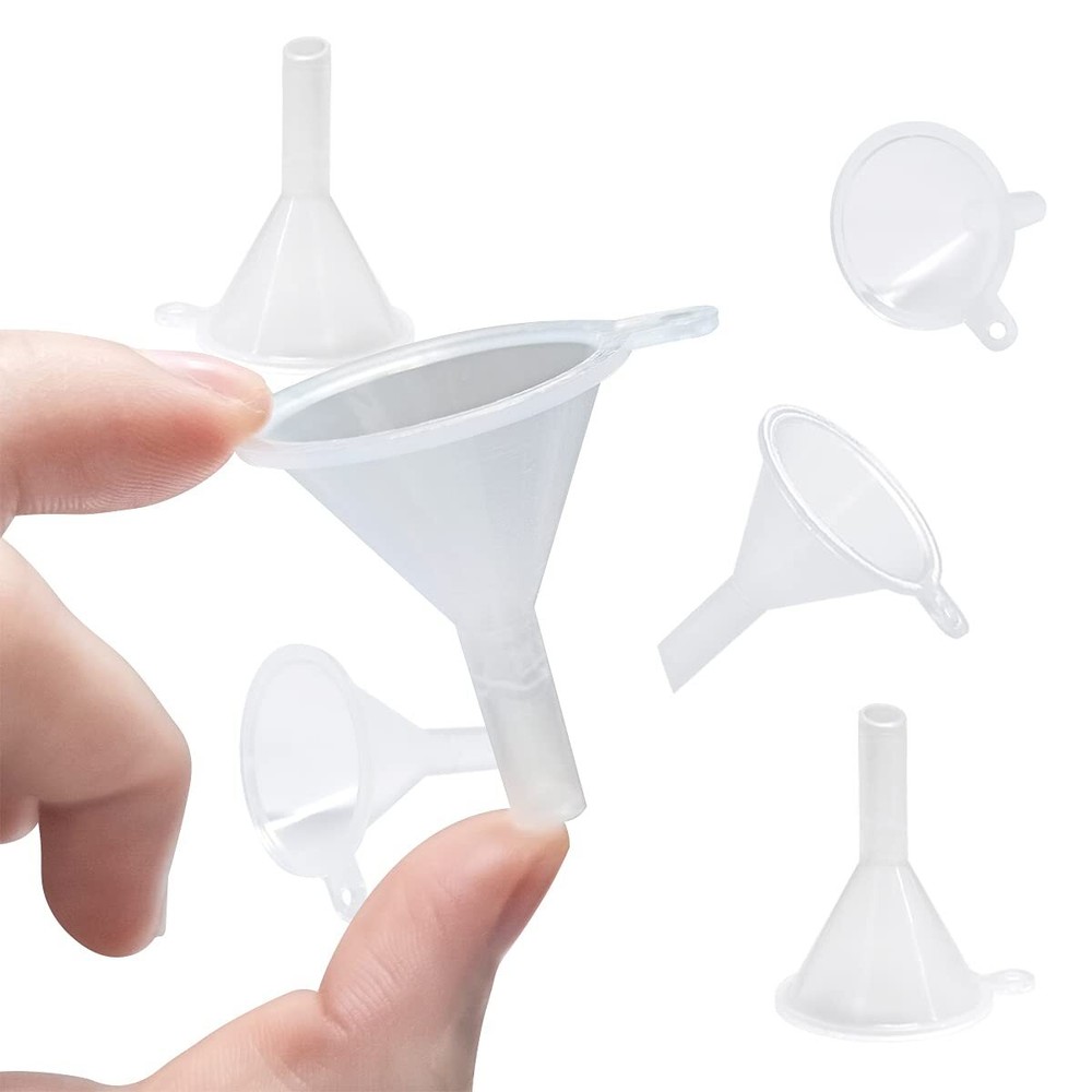 10-100PCS Small Plastic For Perfume Diffuser Bottle Mini Liquid Oil Funnels Lab