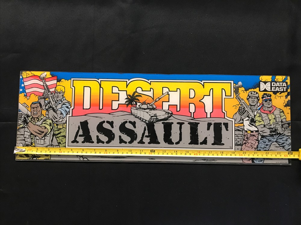 Desert Assault Plexiglass Marquee Data East