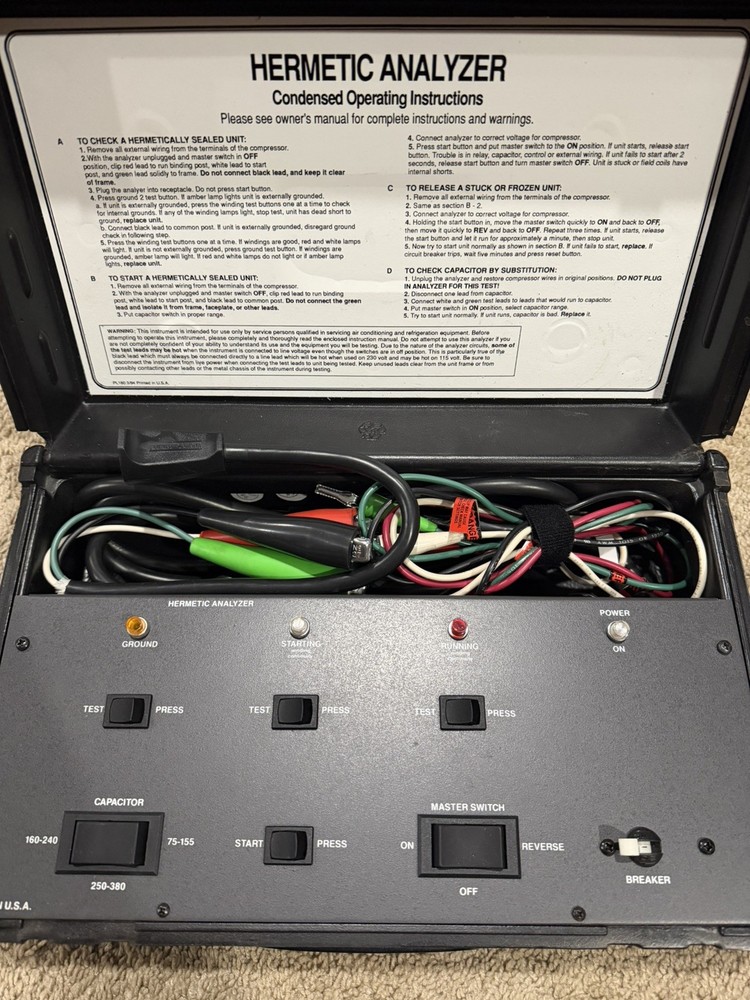 Hermetic Analyzer 8202 w/ Case!  Great Condition!