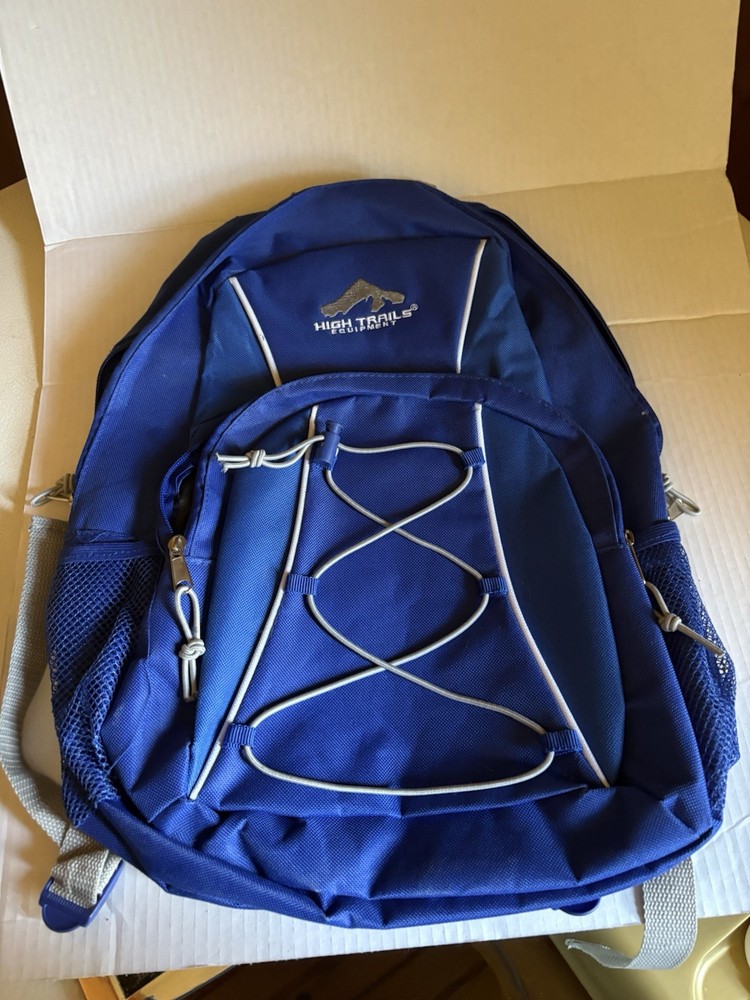 Hightrails Equipment blue backpack with front bungee cord 100%poly