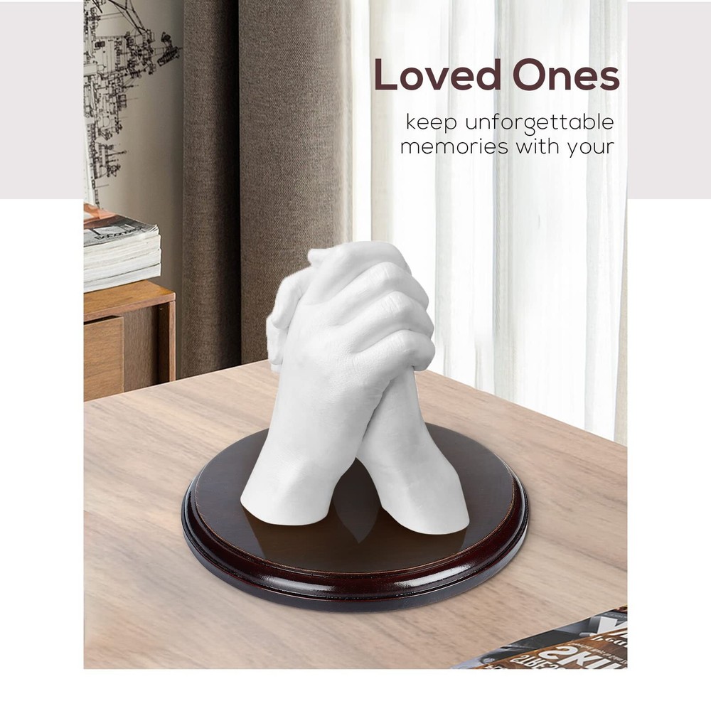 Falling in Art Wood Round Base-Hand Casting Structure Base, DIY Crafts, Keeps...