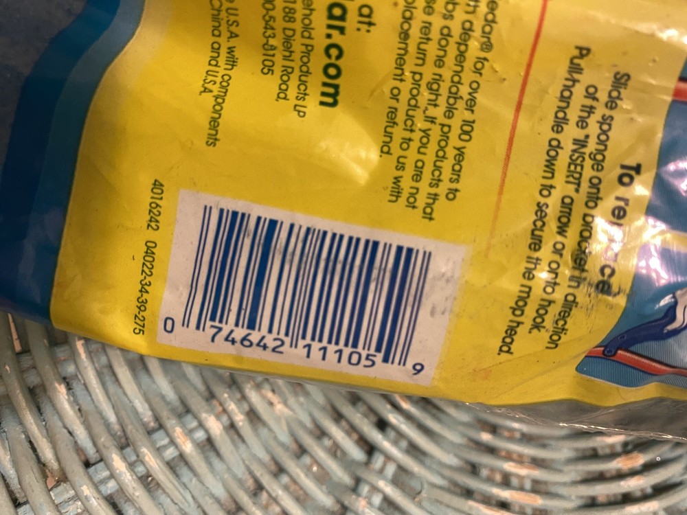 O Cedar Pro Scrub Roller blue Wave Sponge 10 " Mop Refill replacement head New