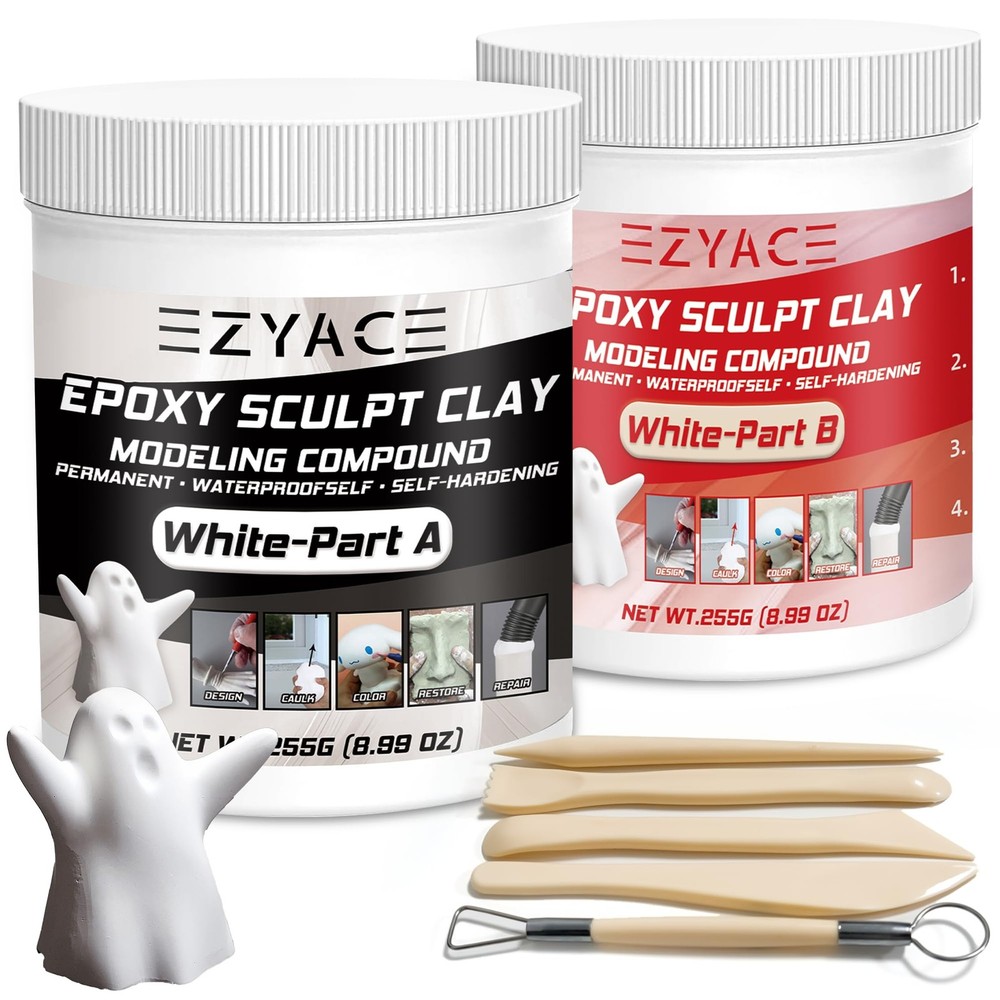 Epoxy Clay, Magic Sculpt 2 Part Modeling Compound 1 Pound, White