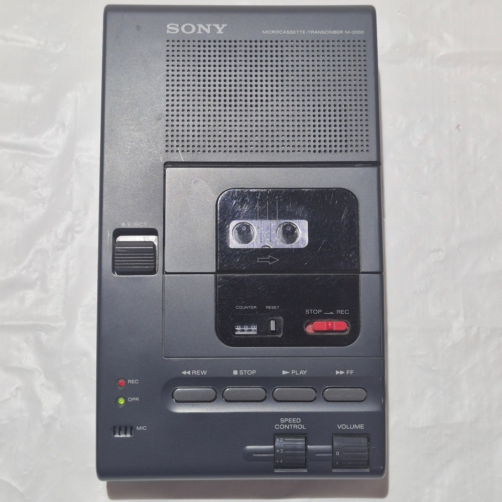 Sony M-2000 Microcassette Transcriber With Power Adapter UNTESTED