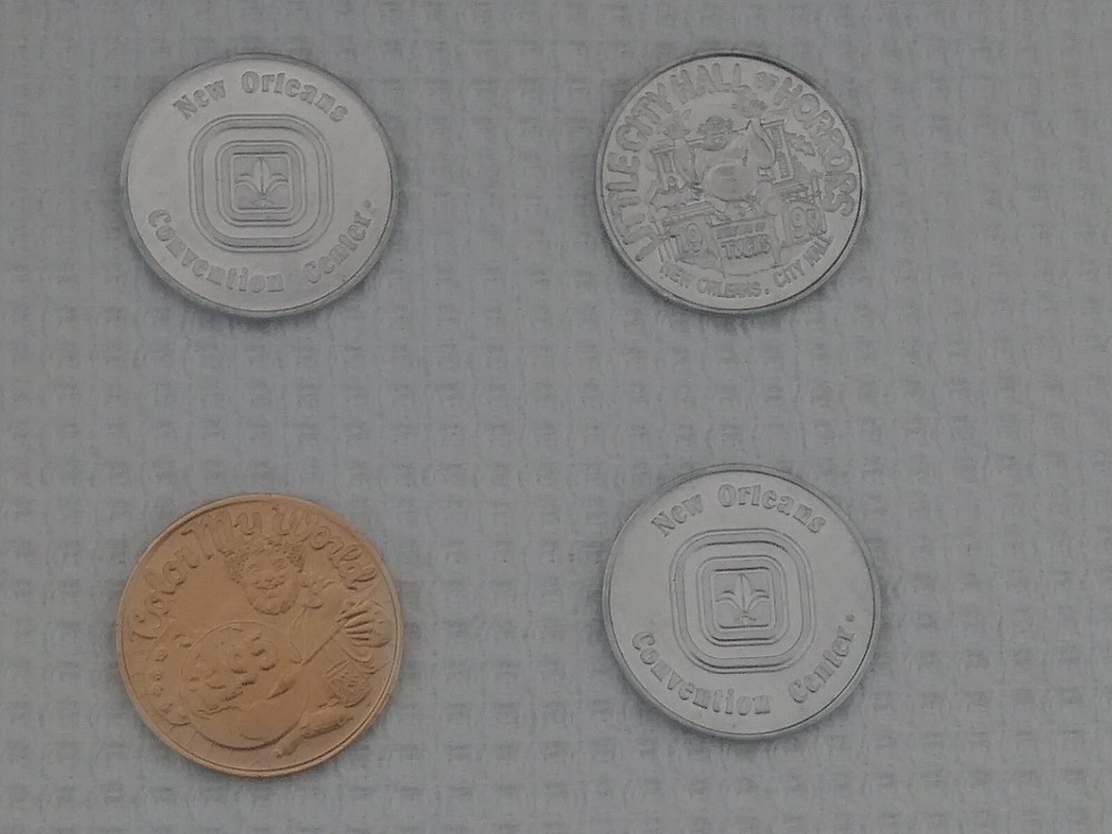 Vintage 4 Tokens All Different