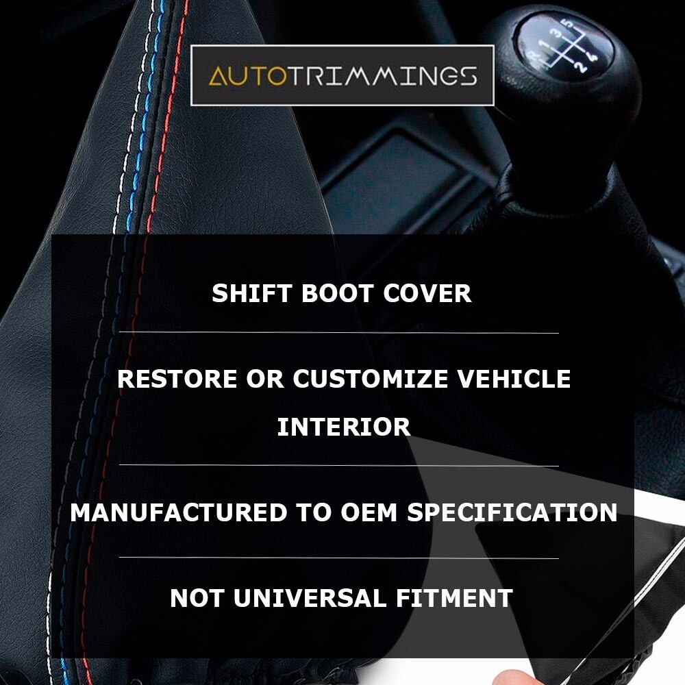 Automatic Shift Boot PVC Leather for Ford Explorer 2011-2019 White Stitch