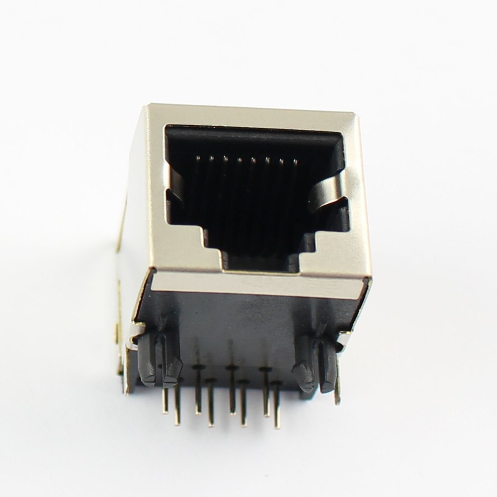 5Pcs Metal RJ45 8P8C 8 Pin Shielded PCB Mount Network Ethernet Socket Connector