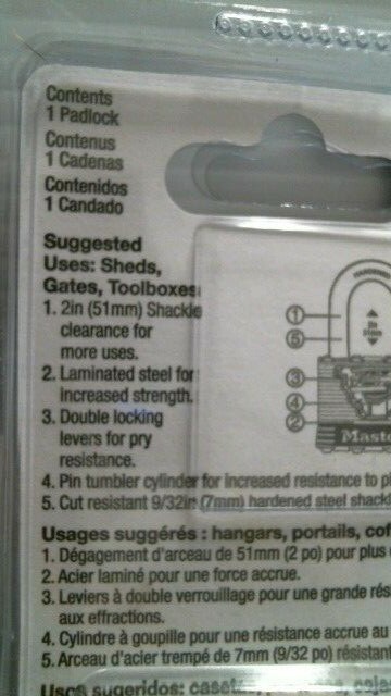 Master Lock Laminated Steel Double Locking Padlock (3DLH) FS