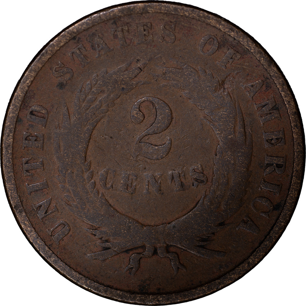 1869 2c Two Cent Piece ~ Good