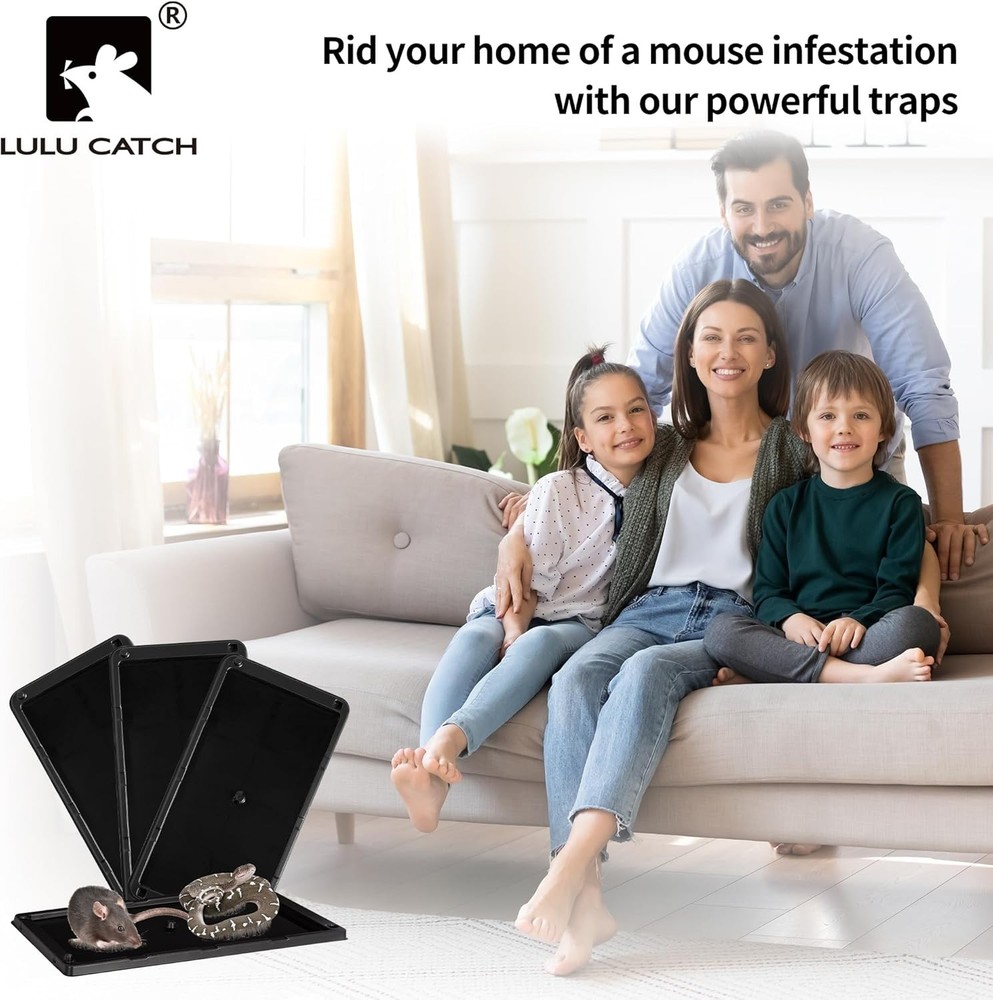 4 Pack Non-Toxic Sticky Mouse Traps - Safe & Effective Pest Control Solution