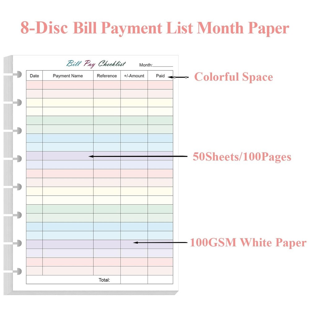 Junior Size Payment Checklist Refills - 50 Sheets/100 1-Pack, [MULTIPLE]