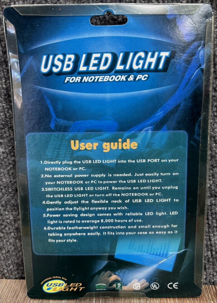USB LED Light For Notebook and PC’s Compatible With Any Notebook or PC with USB