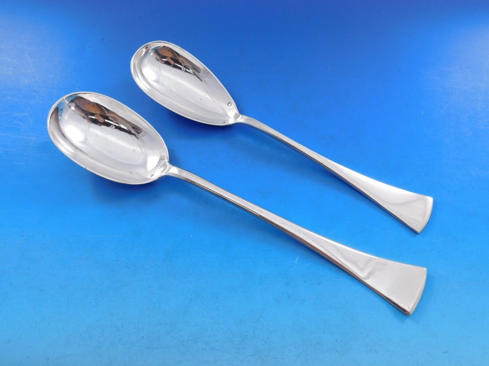 Continental Austrian 800 Silver Flatware Set Service 86 pieces Modern Design