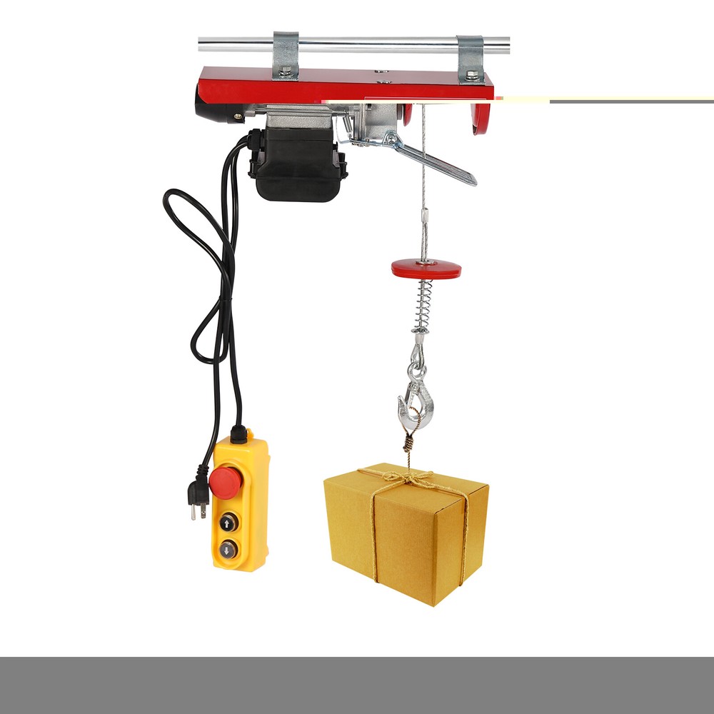 440LBS Electric Hoist Winch Engine Crane with Remote Control 110V