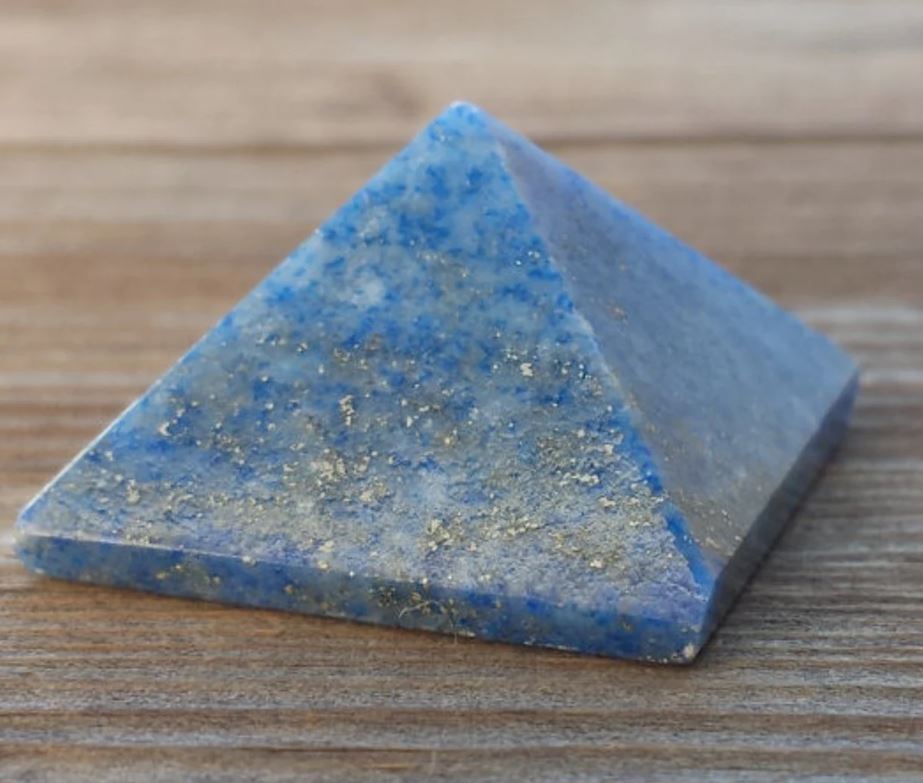 NATURAL LAPIS LAZULI SMALL GEMSTONE PYRAMID 20-22mm