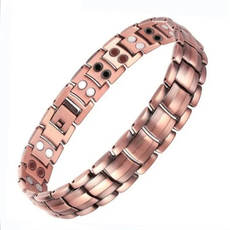 Men's Bracelet Magnetic Therapy Arthritis Pain Relief Pure Solid Copper Bangle