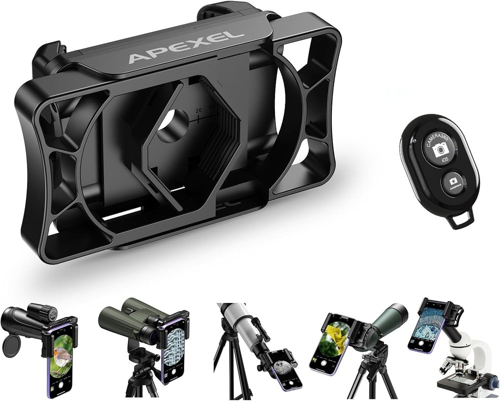 APEXEL Telescope Phone Adapter, Binocular Photo Adapter for Android & iPhone,...