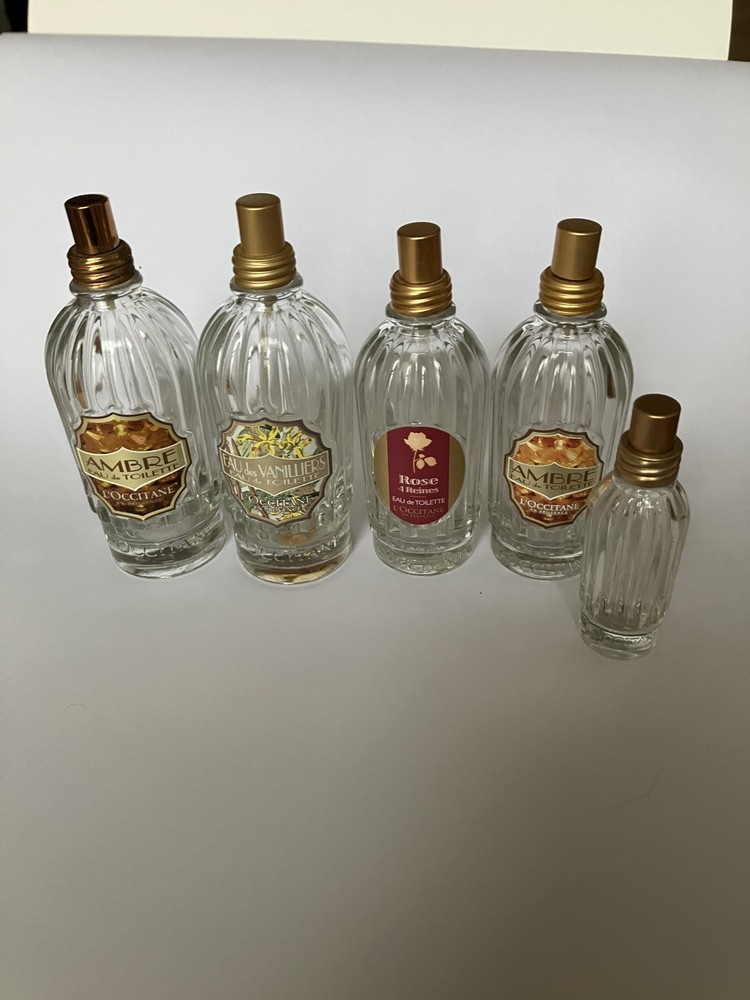L’Occitaine glass bottles (empty)