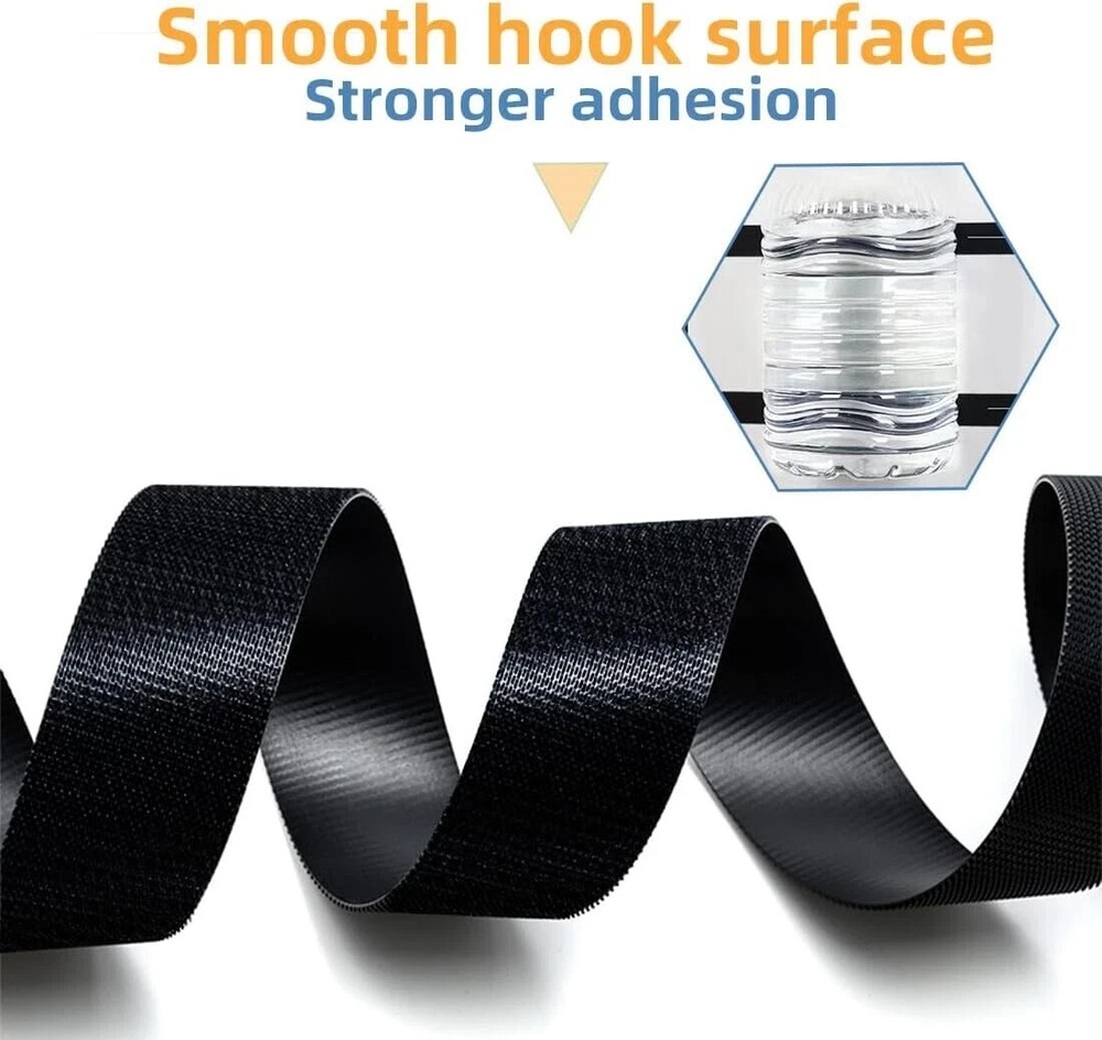 2 Rolls 30 FT Hook and Loop with Strong Self Adhesive Tape