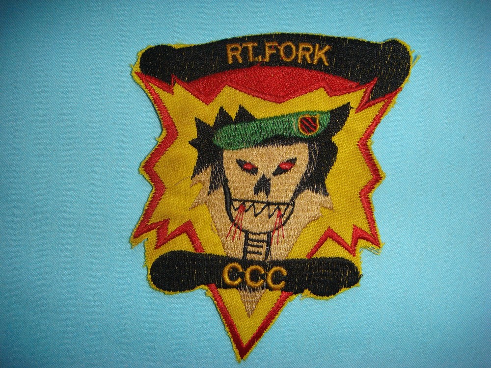 VIETNAM WAR PATCH , US 5th SF Grp MACV SOG RT FORK CCC