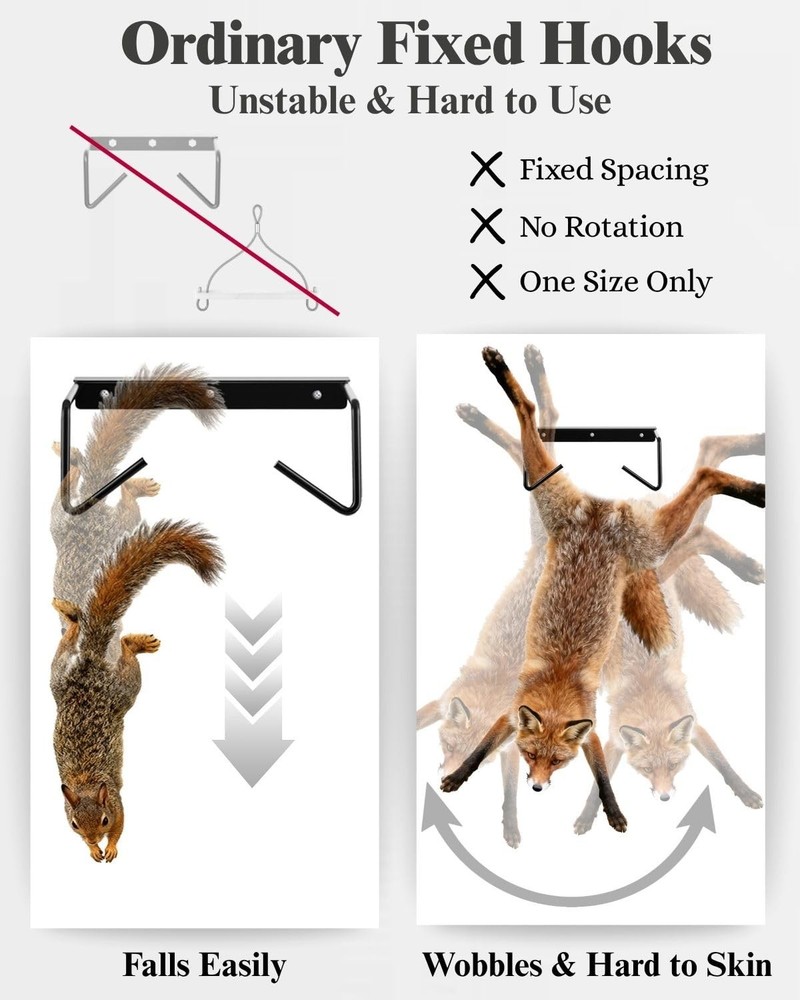 Rabbit Dislocator Skinning Tool Set, Humane Cervical Dislocation Tool with Skinn