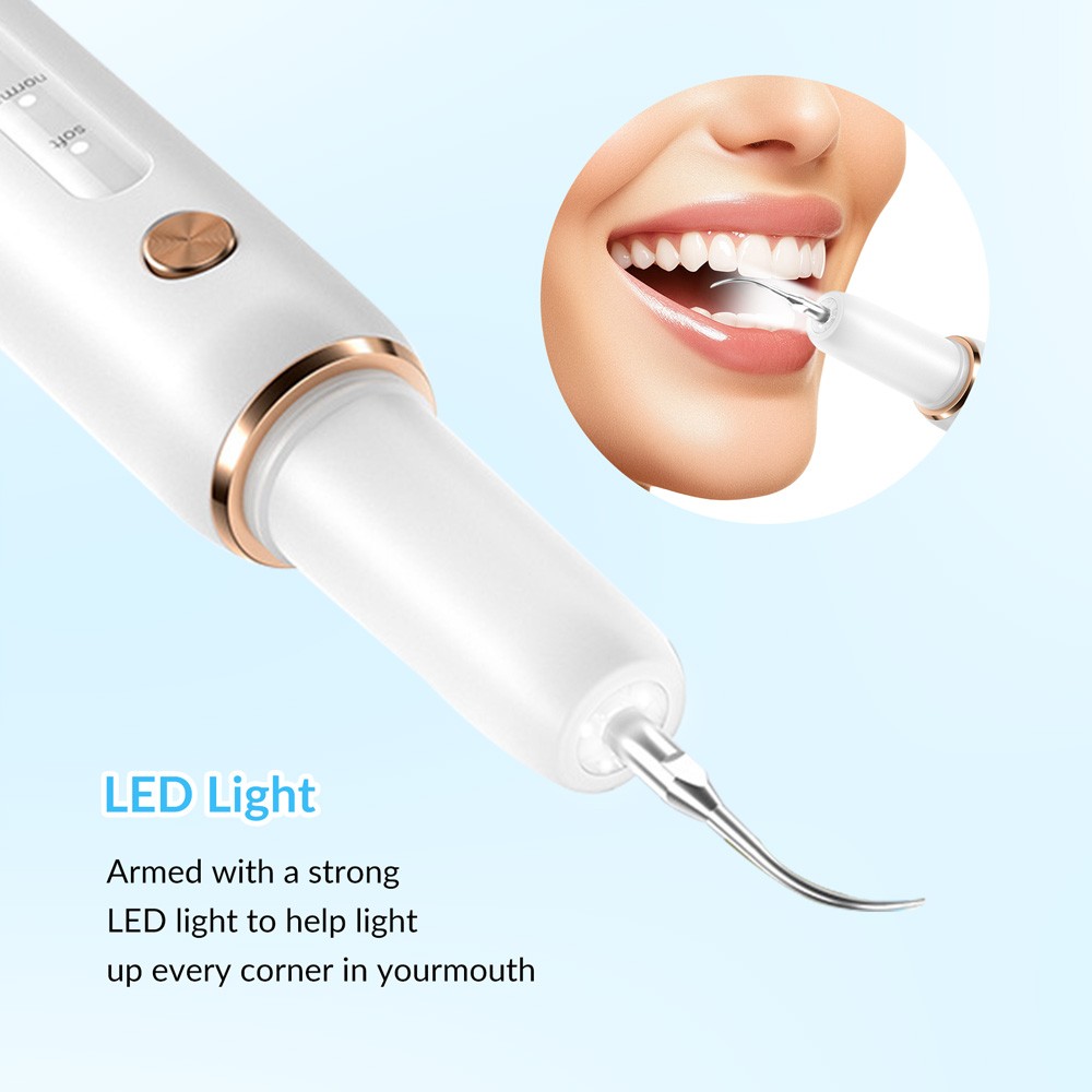 Precision Ultrasonic Dental Scaler with Adjustable Intensity Modes USB Powered