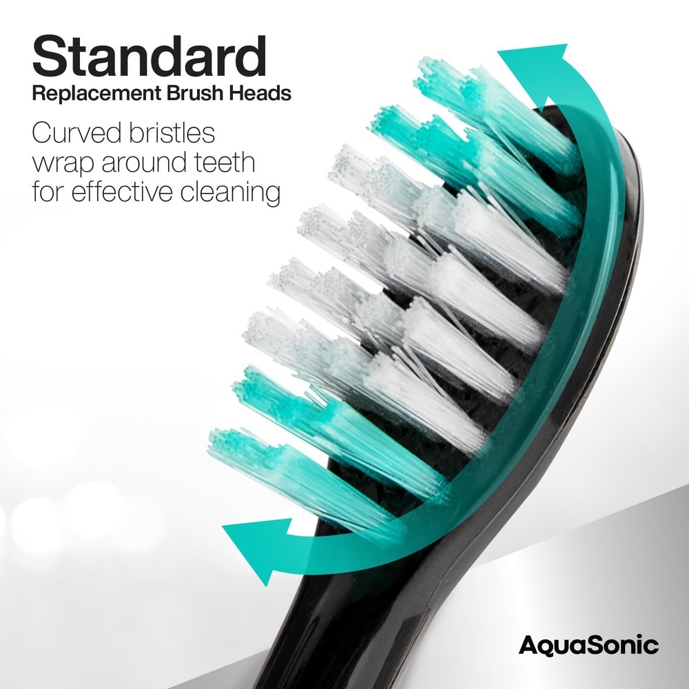 AquaSonic Standard Replacement Brush Heads | for Normal & Sensitive Teeth | C...