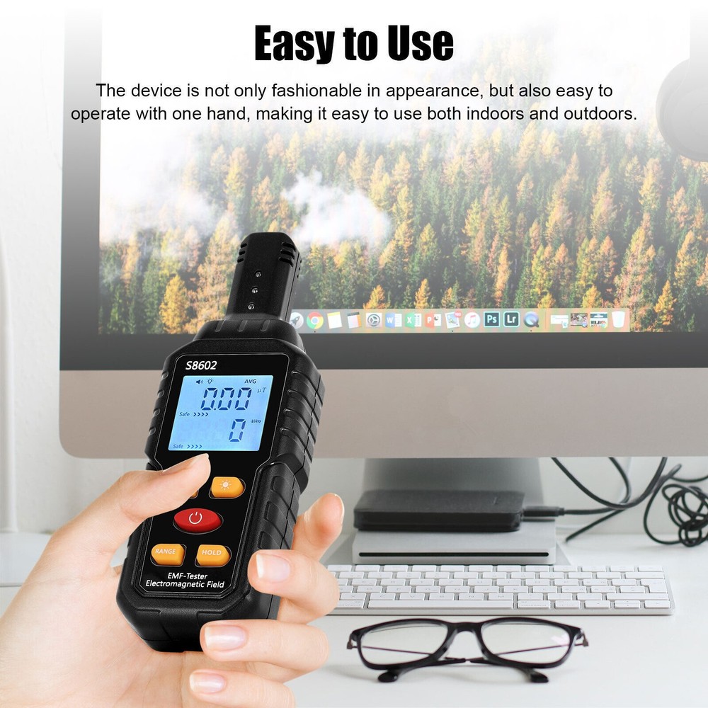 1*Mutilfunction Radiation Detector Dosimeter EMF Meter Electromagnetic Tester