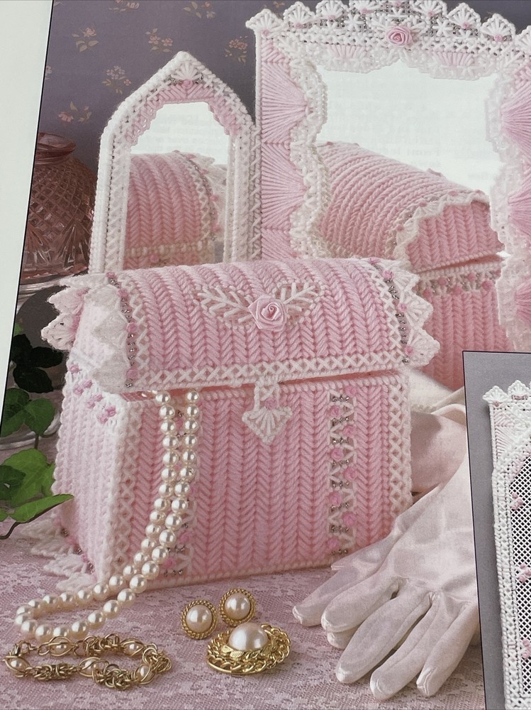 Royal Rose Mirror Set Annie's Plastic Canvas Pattern