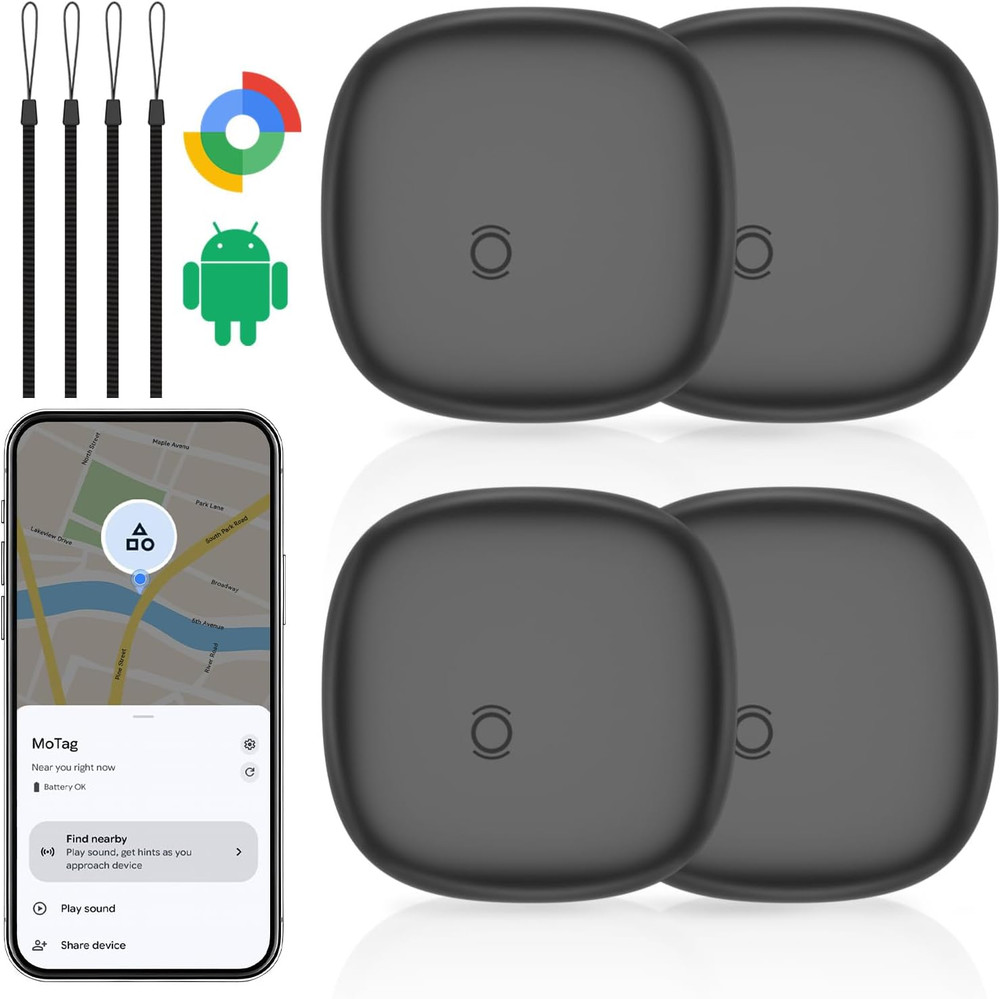 Air Tracker Tags-4 Pack for Android, Android Tracker Tag Compatible with Google'