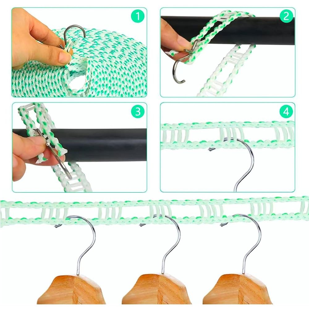 Clothesline,3 Pack Clotheslines for Outside, Adjustable Clothes Lineï¼ŒWindpr...