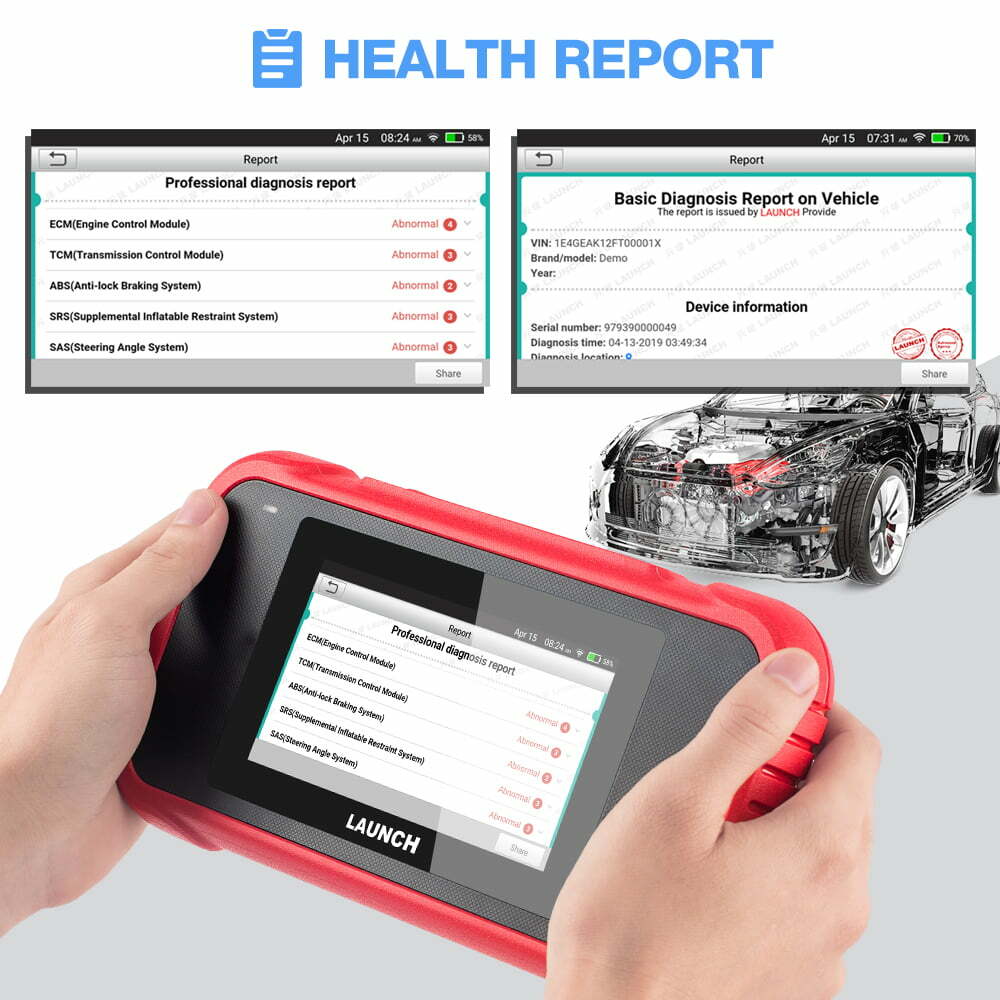 LAUNCH CRP123E Elite Car OBD2 Scanner Code Reader Engine ABS SRS Diagnostic Tool