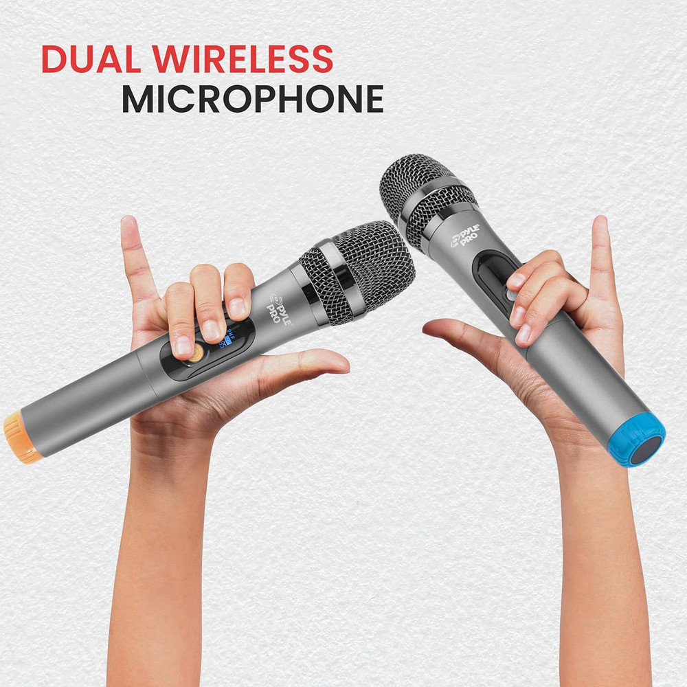Wireless Karaoke Machine with Touch Screen, Mic, Wheels & Multi-Device Support