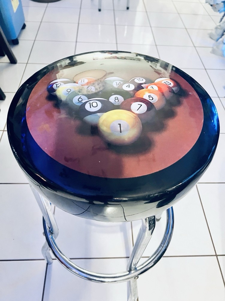 Stool Arcade with Pool Balls Billiard