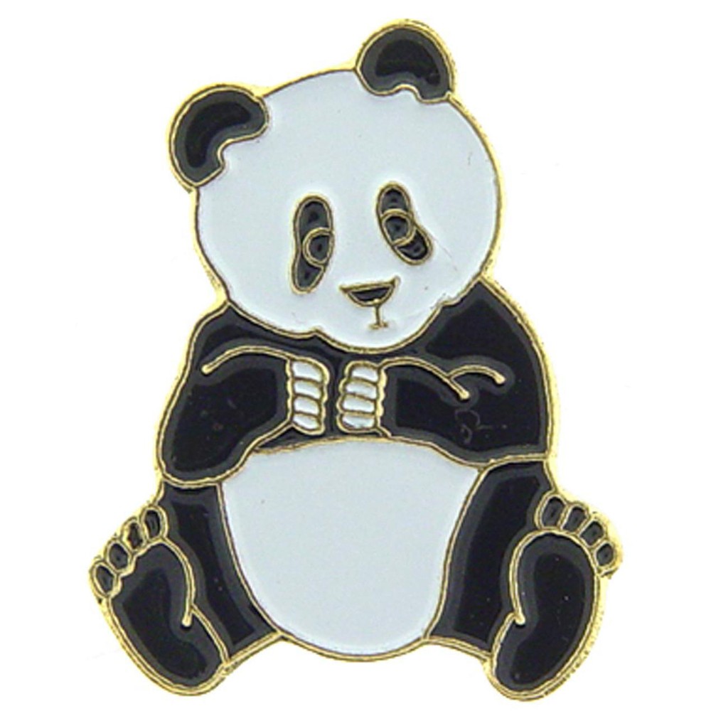 Panda Bear Pin 1"